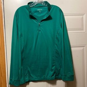 Maggie Lane Green Quarter-Zip Pullover 2X‎